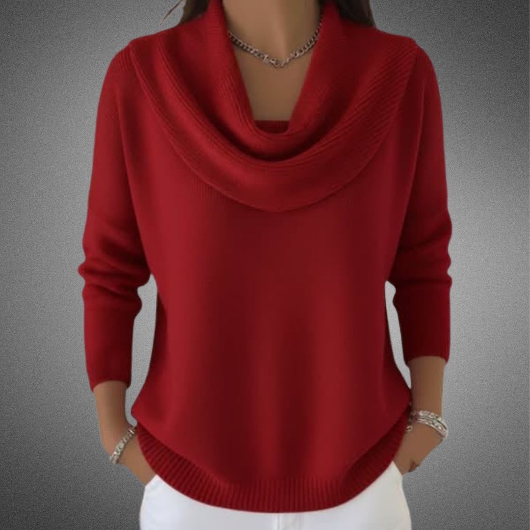 Angeline | Mjuk Tröja med Krage