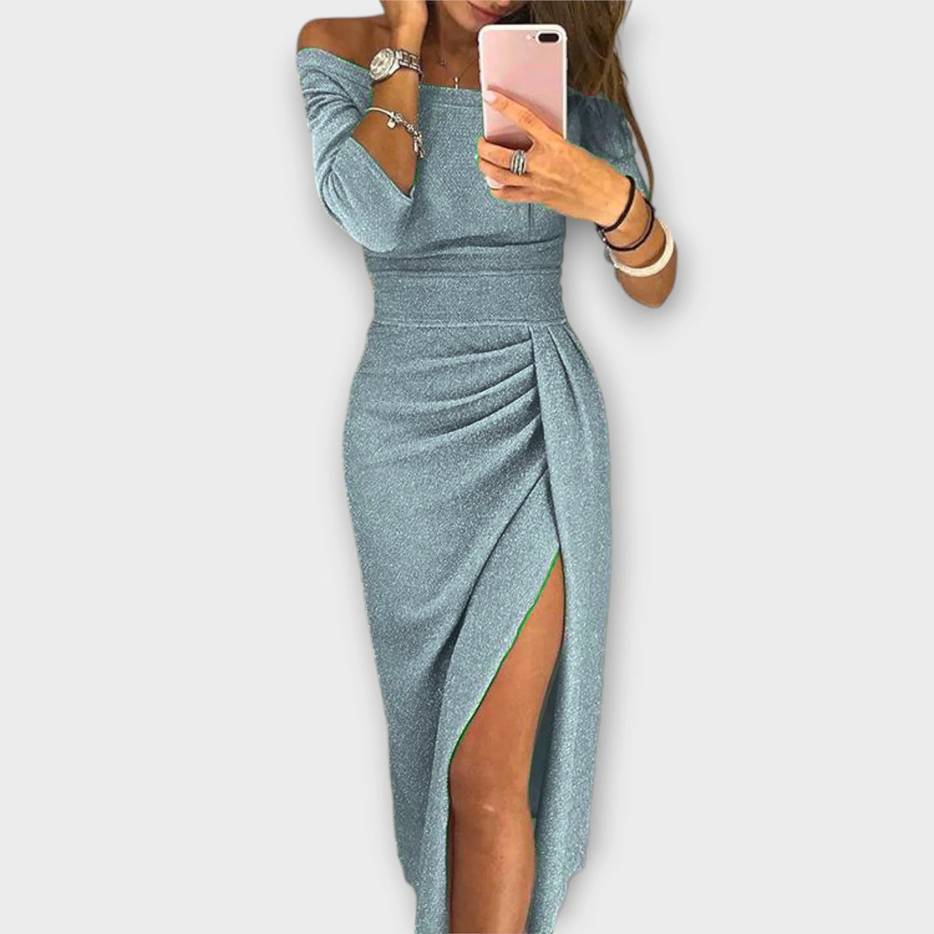 Lena | Elegant axelbandslös klänning