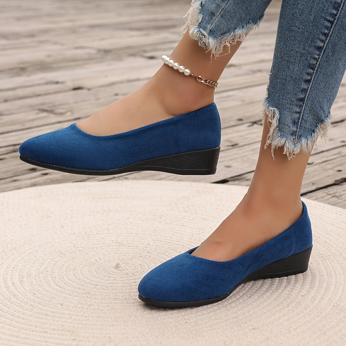 Éliane | Bekväma Ballerinas med Kilklack