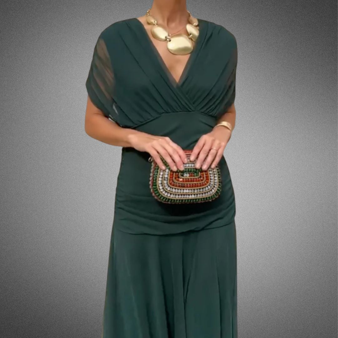 Amarra | Lång Blommig Klänning