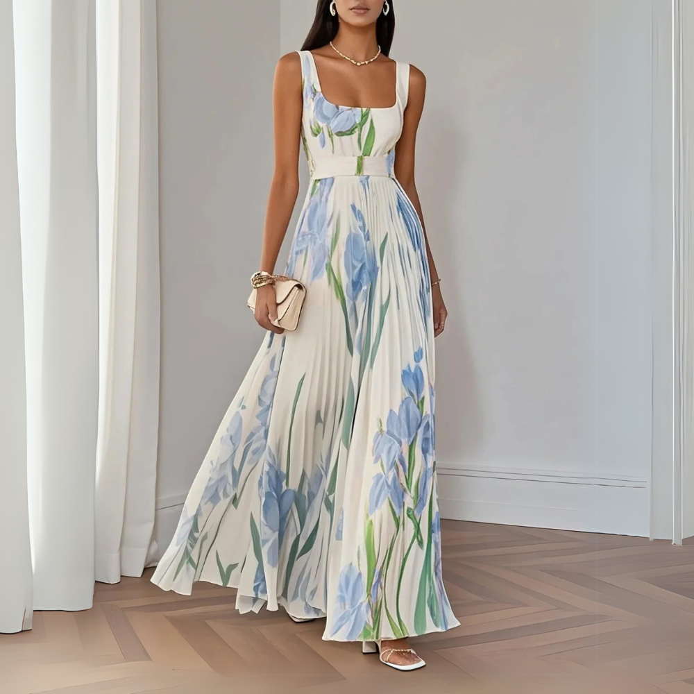 Revina | Elegant blommig maxiklänning