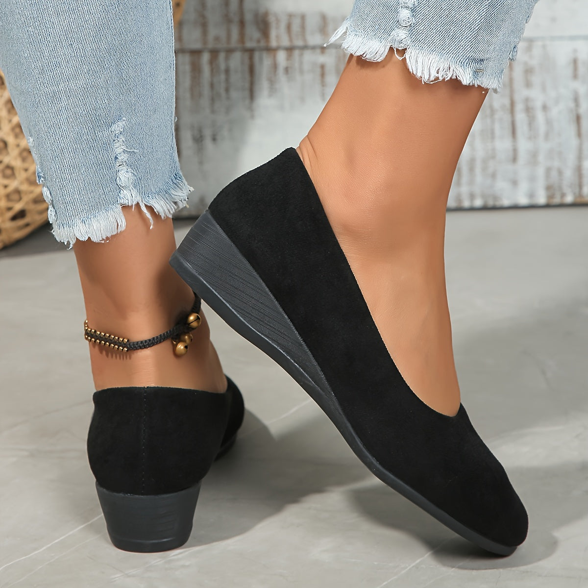 Éliane | Bekväma Ballerinas med Kilklack