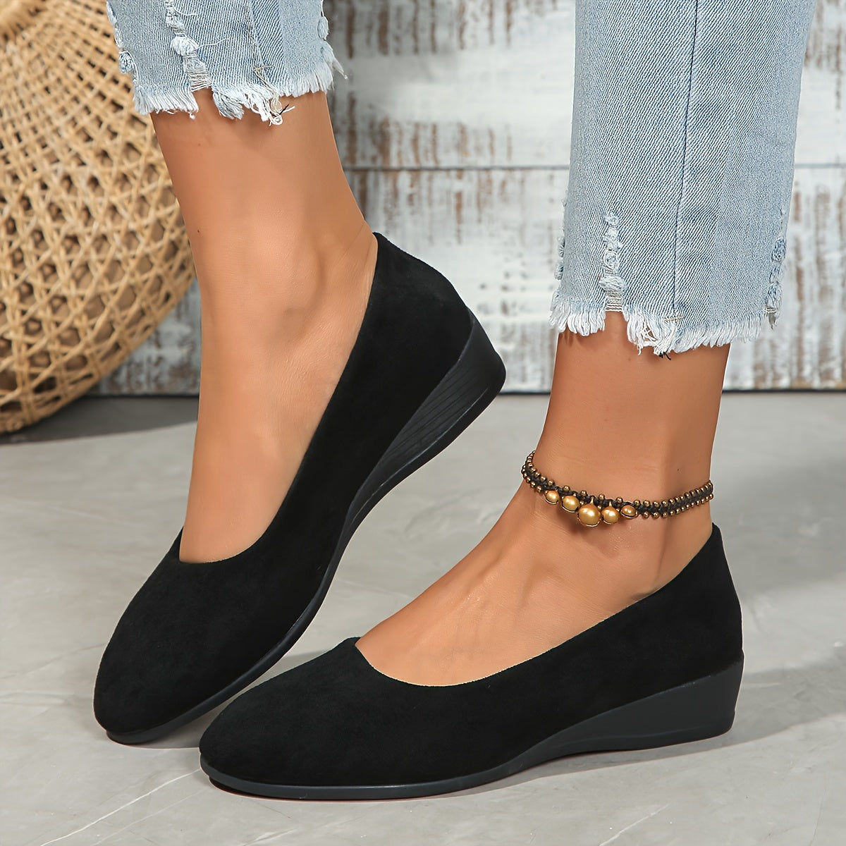 Éliane | Bekväma Ballerinas med Kilklack