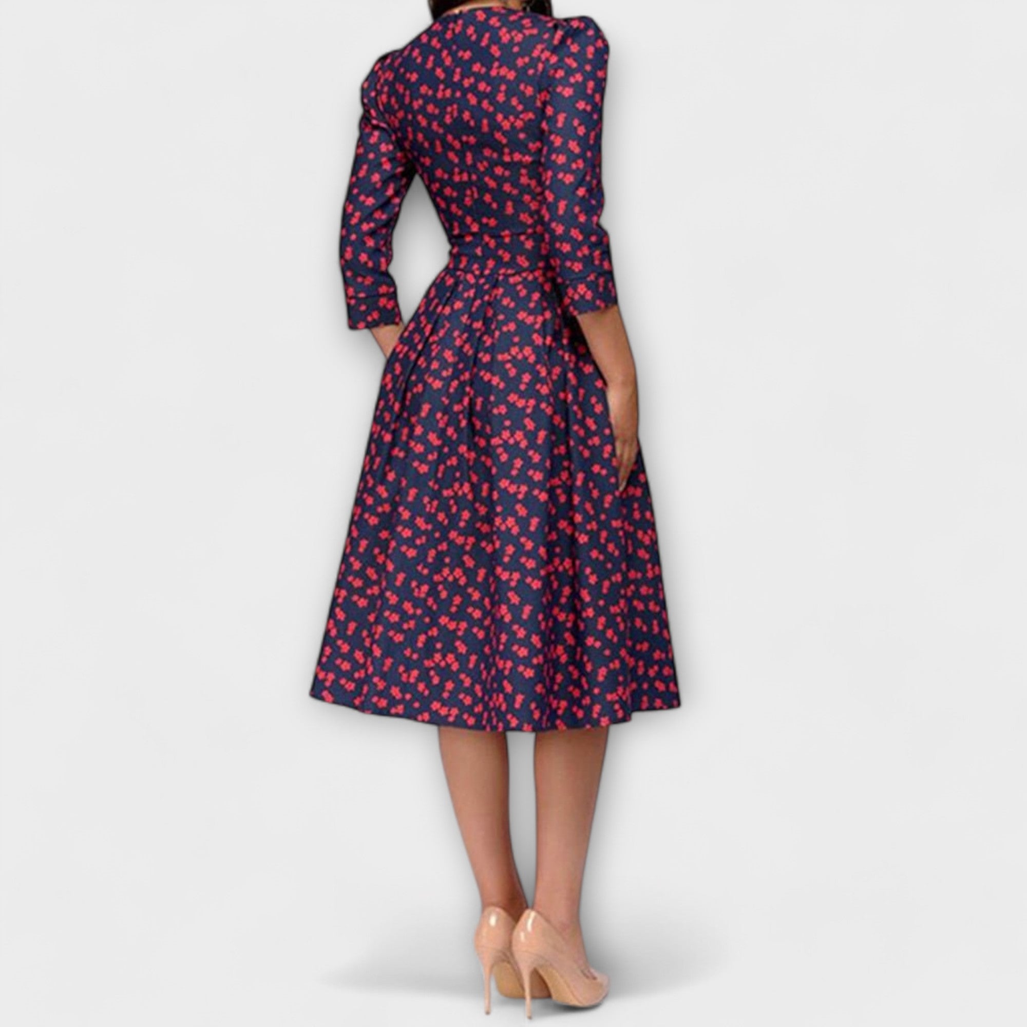 Retrozo | Elegant knälång klänning
