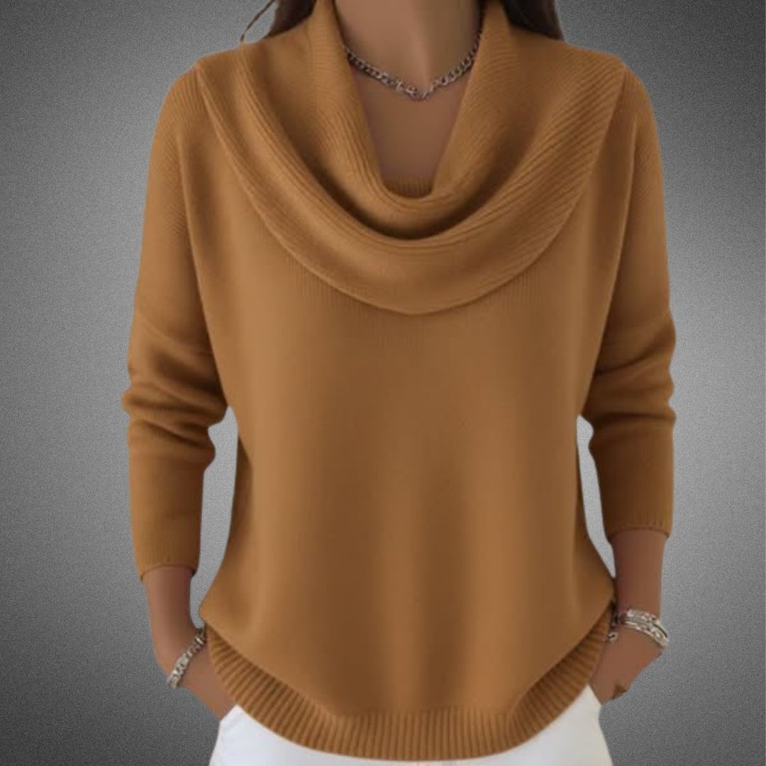 Angeline | Mjuk Tröja med Krage