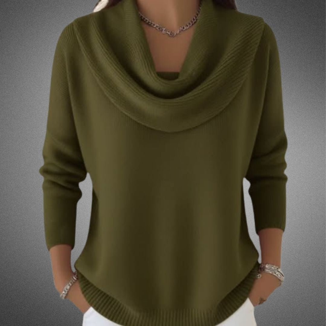 Angeline | Mjuk Tröja med Krage