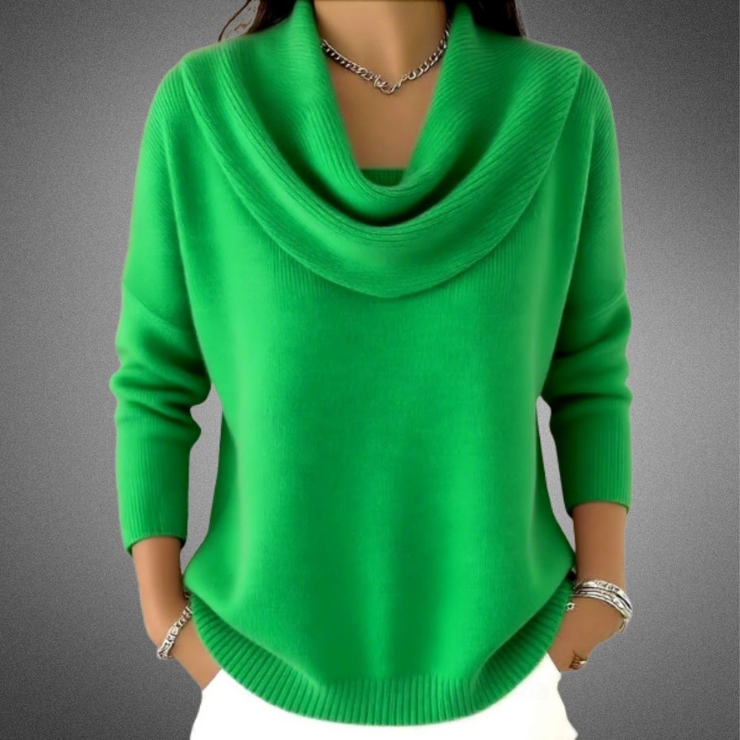 Angeline | Mjuk Tröja med Krage