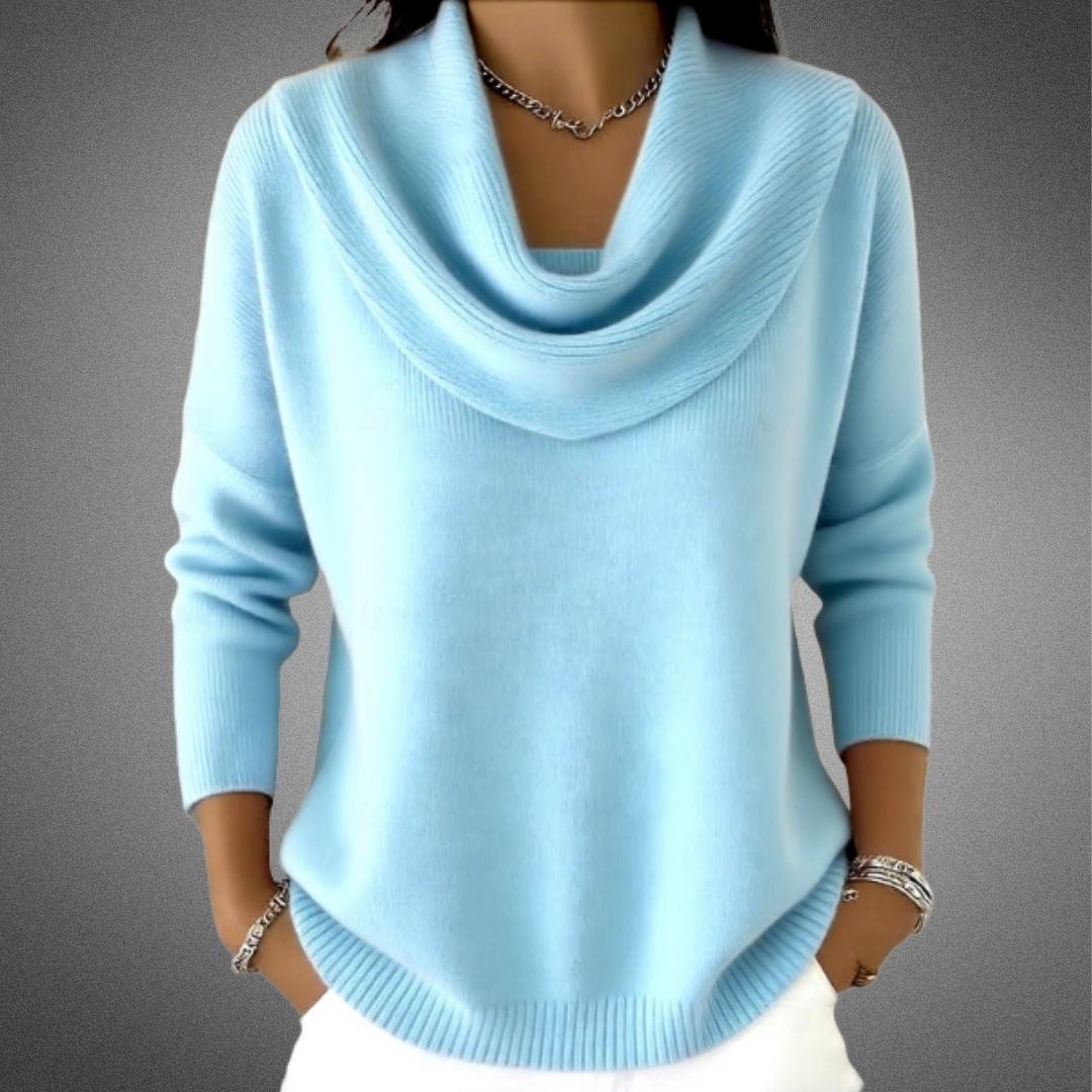 Angeline | Mjuk Tröja med Krage