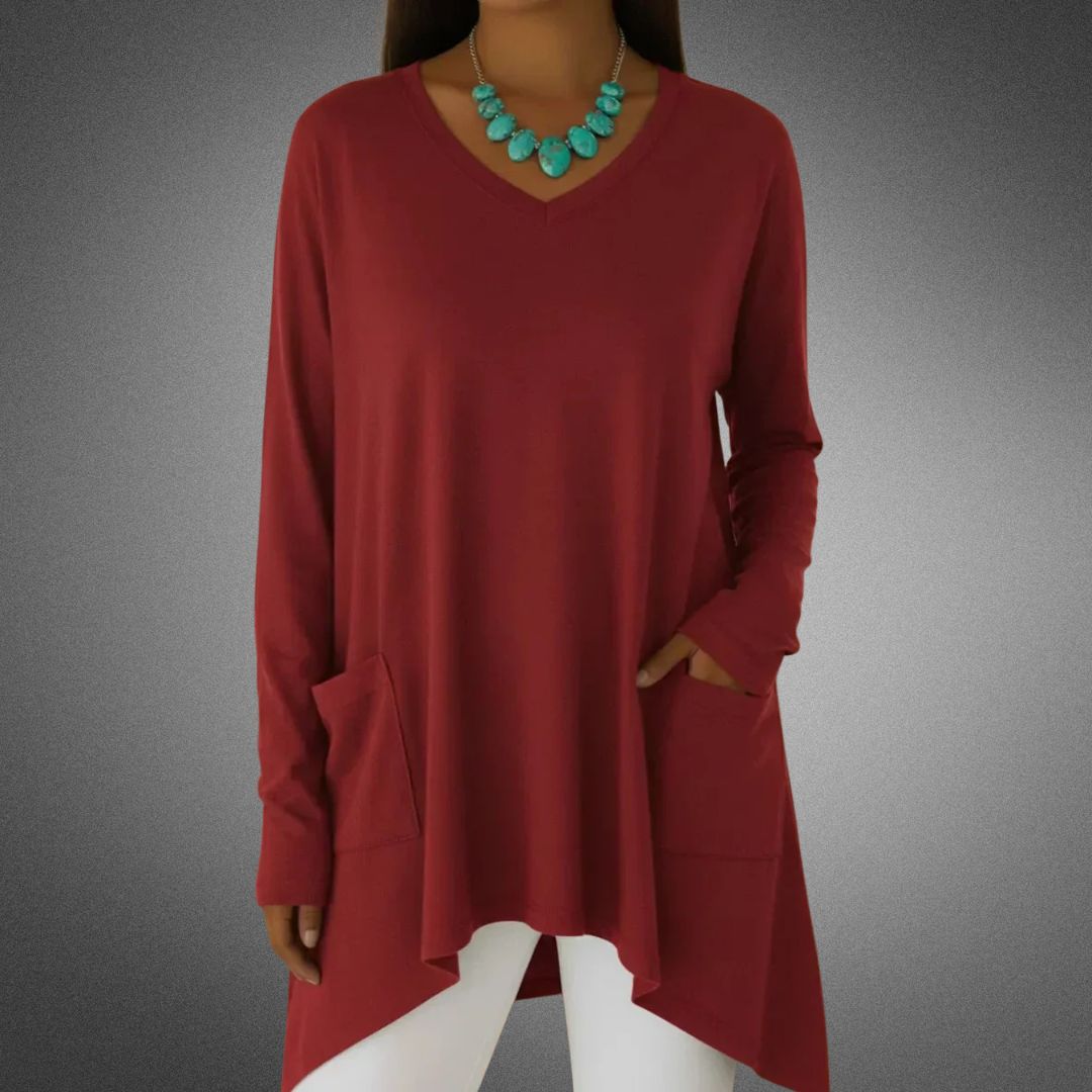 Boglarka | Lätt Oversize Tröja med V-ringning