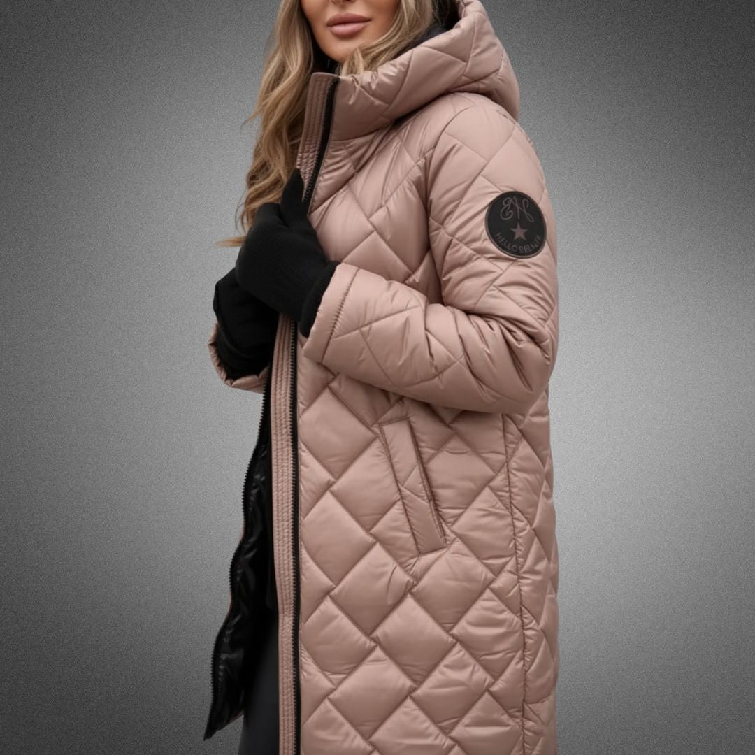 Bogna | Varm och Bekväm Vadderad Jacka med Huva