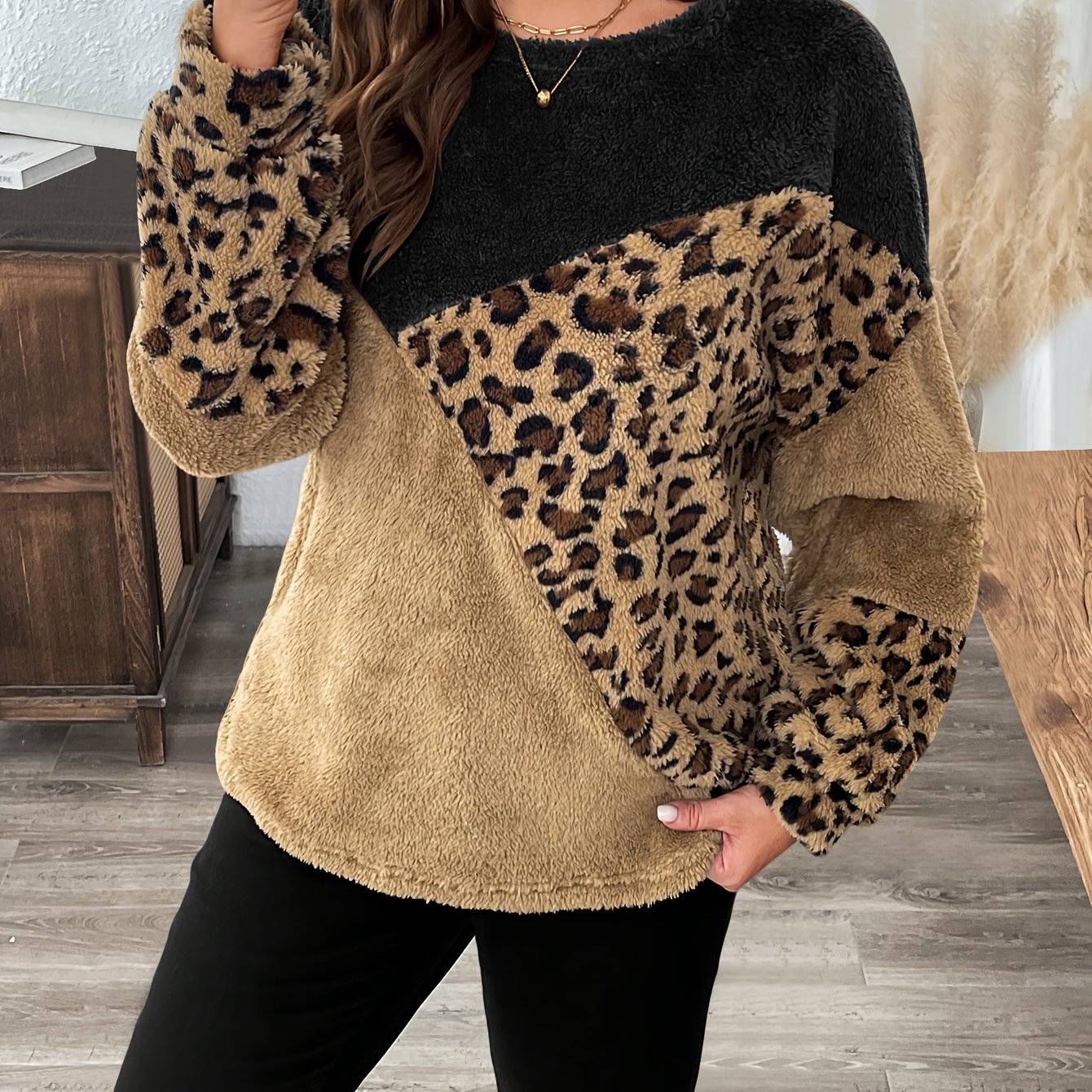 Miron | Eleganta Leopardtryck Tröja