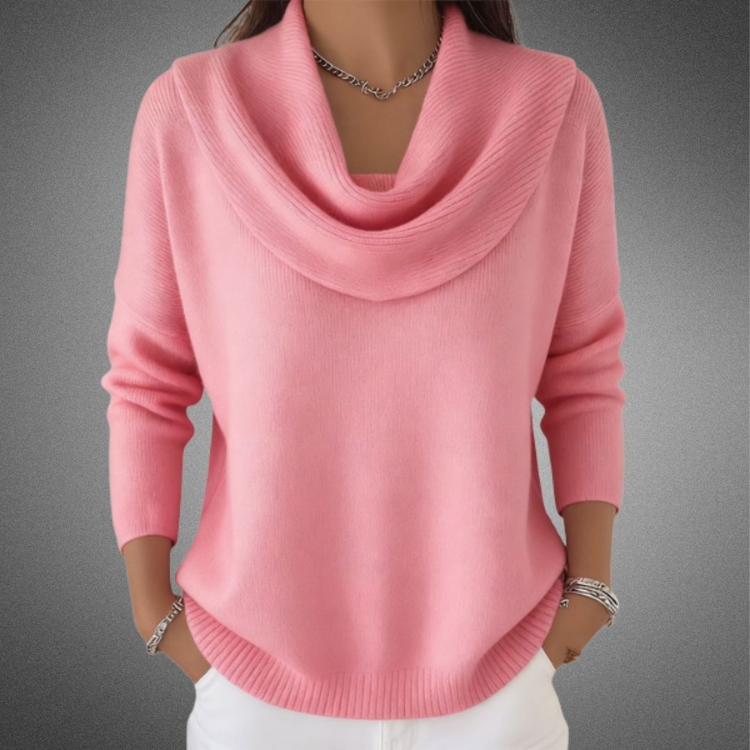 Angeline | Mjuk Tröja med Krage