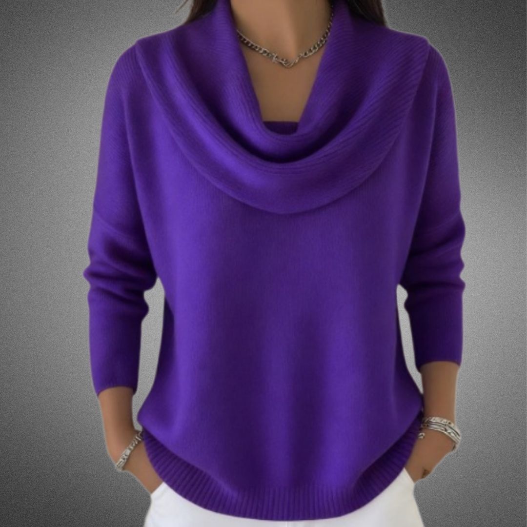 Angeline | Mjuk Tröja med Krage
