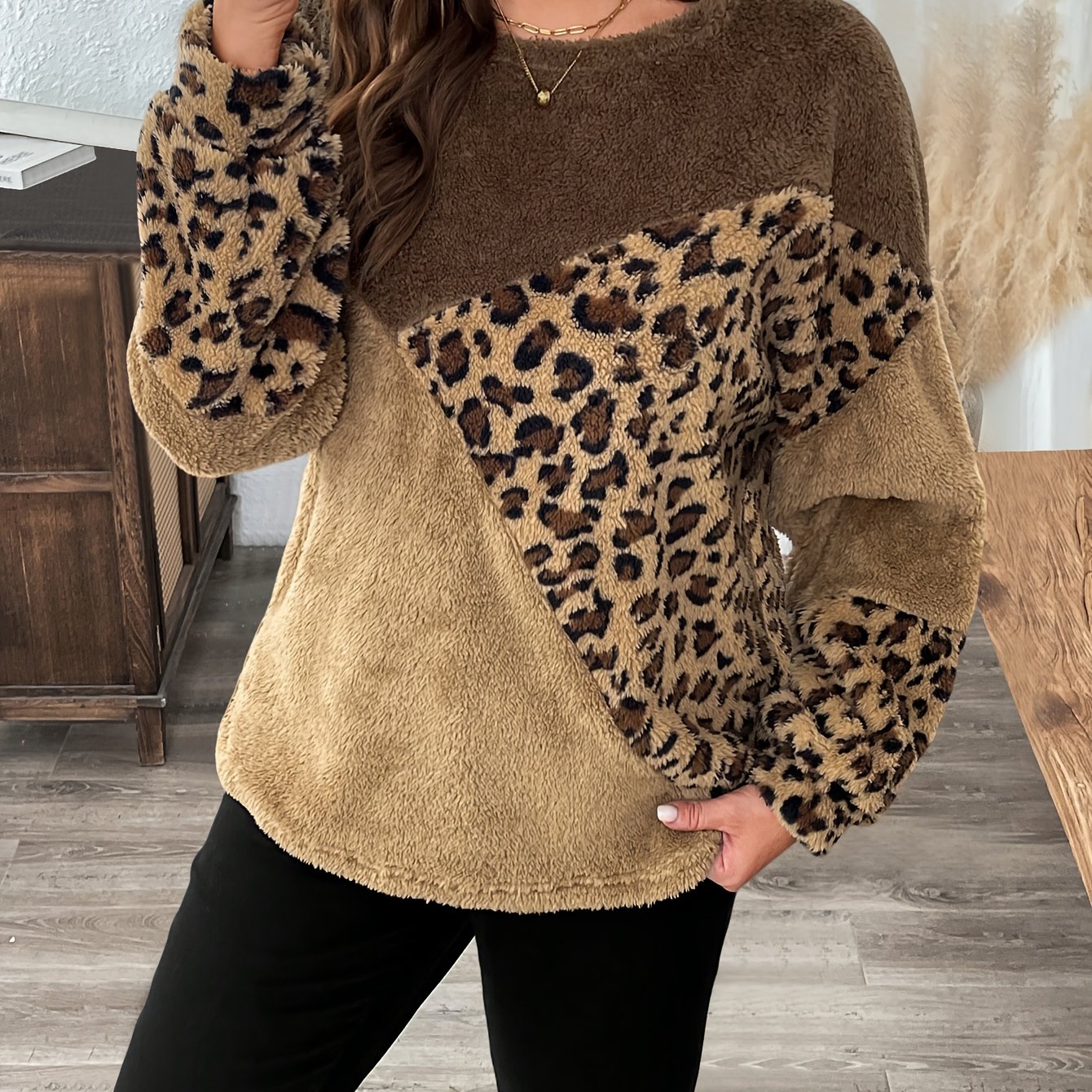 Miron | Eleganta Leopardtryck Tröja