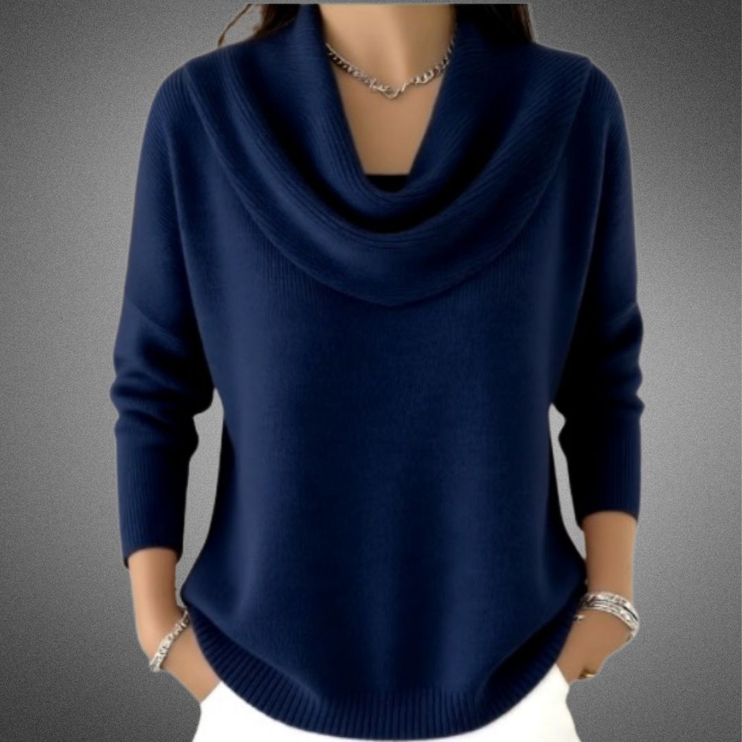 Angeline | Mjuk Tröja med Krage