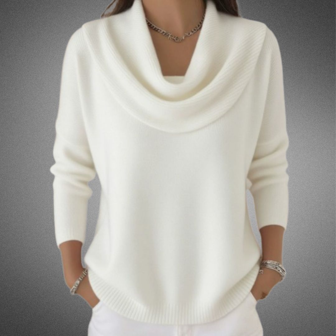 Angeline | Mjuk Tröja med Krage